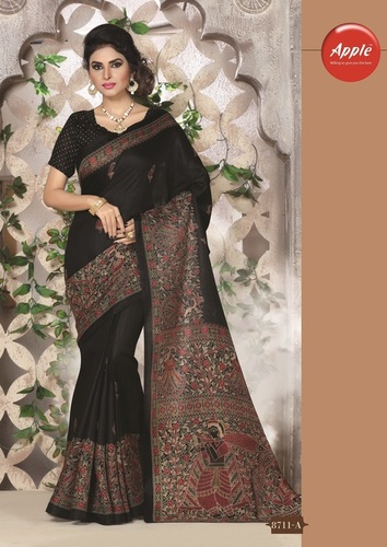 Black Designer Khadi Silk Saree