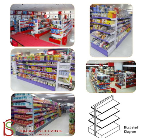 Double Side Gondola - Smooth Finish Elegant Display for Retail Spaces and Shopping Malls