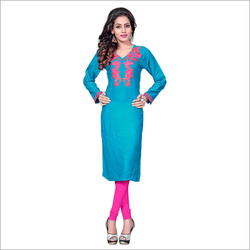 Ladies Rayon Kurti Length: 40 Inch (In)