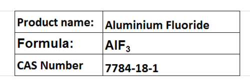 Aluminium Fluoride - Crystalline Powder, Colorless Solid, CAS 7784-18-1 | High Purity 99.9%, Aluminium Production, Fermentation Inhibitor