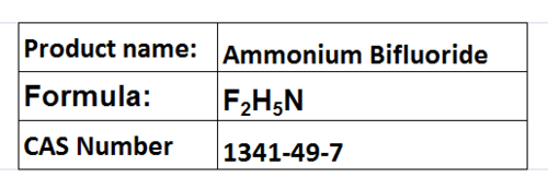 Ammonium Bifluoride - Crystalline Salt, Cas 1341-49-7, F2h5n | Glass Etching, Chemical Intermediate, 99% Purity