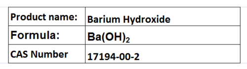 Barium Hydroxide - White Granular Monohydrate, Ba(OH)â, 99% Purity | Chemical Reagent, Industrial Use, 25kg Bags