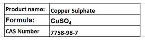 Copper Sulphate