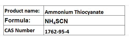 Ammonium Thiocyanate - White Crystalline Powder, CAS 1762-95-4 | Herbicide Production, Thiourea Synthesis, Resin Creation, Iron Content Test, Match Production