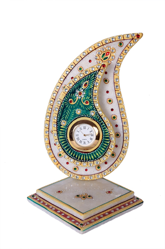 Antique Marble Traffy Clock - Marble Material, Elegant Home Decoration | Timeless Design, Eye-Catching Accent