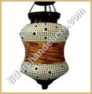 Brown And Cream Beads Pendant Lights