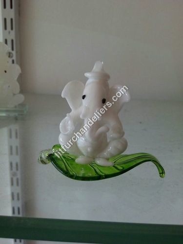 White Quartz Crystal Ganesh Statue