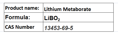 Lithium Metaborate