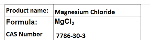 Magnesium Chloride - White Crystals, MgCl2, CAS 7786-30-3 | Highly Soluble, Fire Extinguishing, Industrial Use