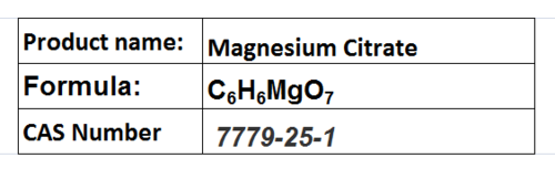 Magnesium Citrate - Powder, CAS 7779-25-1 | Laxative Effect, Bowel Cleansing, Pre-Surgery Preparation