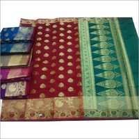 Butter Silk Sarees - Butter Silk, 5.5 Meters, Burgundy, Floral Jacquard | Soft Texture, Elegant Design, Easy Care, Comfortable Wear
