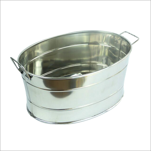 Stainless Steel Tub - Stainless Steel, 1-8 Millimeter Thickness, Silver Color | Polished Surface Finish, Durable Metal Construction for Home Use