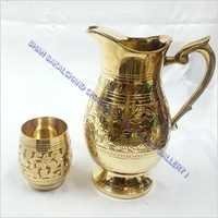Brass Jug & Glass Set
