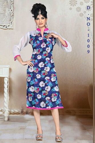 Multicolor Georgette Ladies Kurta
