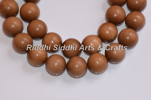 Tibetan Prayer Beads - Santalum Album Sandalwood, 4-20 mm Round Beads in Natural Dark Golden Brown, for Religious and Artistic Use