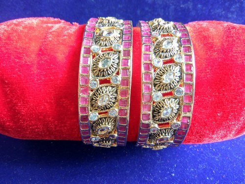 Fashion Broad Antique Color Stone Bangles