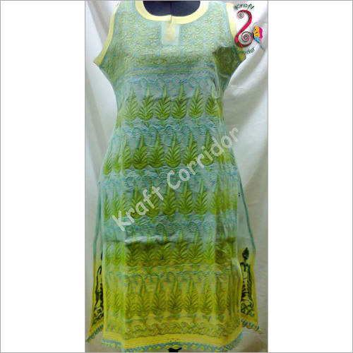 Sea Green Chikan Kurti