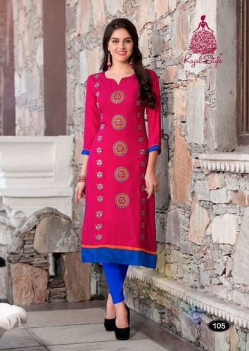 Pink Plus Size Designer Kurta
