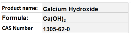 Calcium Hydroxide - White Powder, Ca(OH)2, CAS 1305-62-0 | High Alkalinity, Food Grade, Versatile Uses