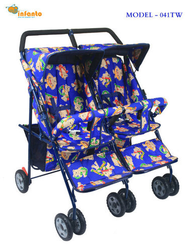 Blue Twins Pram For Twins Baby