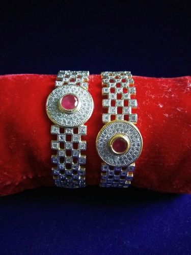 Designer Color Stone Bangles - Alloy, Modern Style, Zircon Stones | Shiny and Lustrous Finish, Lightweight and Soft, Perfect for Various Occasions