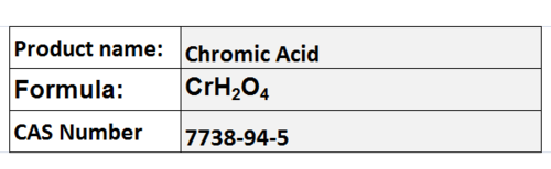 Chromic Acid - Dark Red Crystals, Formula CrHâOâ | Strong Oxidizing Agent, Glass Cleaning, Effective Etching