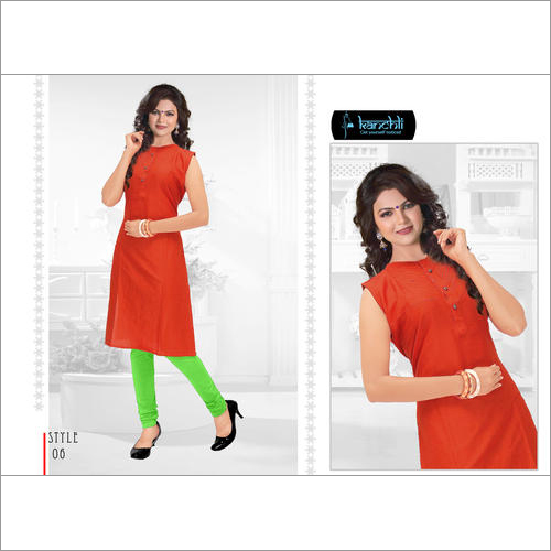 10 Colors Sleeveless Cotton Kurtis