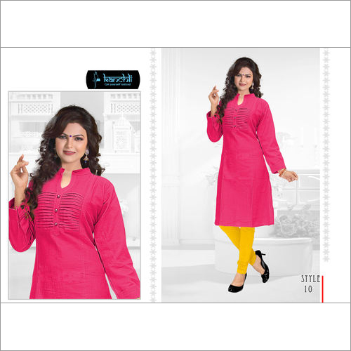 Ladies Cotton Linen Kurtis - Summer Ethnic Wear, Sleeveless, Available in 10 Colors and Sizes M-XXL