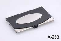 Metal Business Card Holder - Metal, Medium Size, Black And Silver | Handy Square Design To Keep Visiting Cards Organized