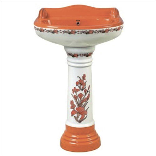 Royal Printed Pedestal Wash Basin