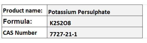 Potassium Persulphate - White Solid K2S2O8 | Powerful Oxidant Polymerization Initiator Organic Chemistry Agent