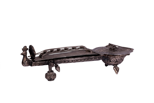 Antique Black Metal Veena Handicraft