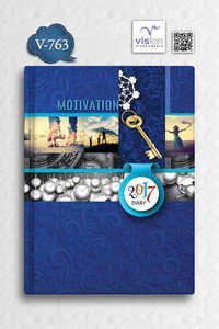 Promotional Business Diary - Cardboard, Square Nescafe Size, Blue Color | Features Pvc, Leather Cover, Sewing Binding, Ideal For Gifts And Daily Note Keeping