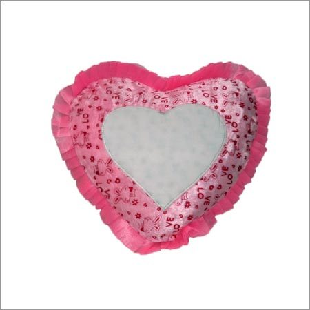 Sublimation Heart Shaped Cushion - 16x16 Inches Pink Polyester with Hollow Fiber Filling