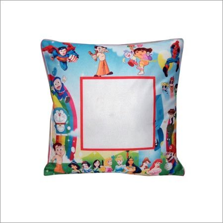 Sublimation Square Shaped Cushion - 100% Polyester 16x16 Inches Multicolor Digital Printed Both Sides for Kids Non-Fray Blackout Fabric