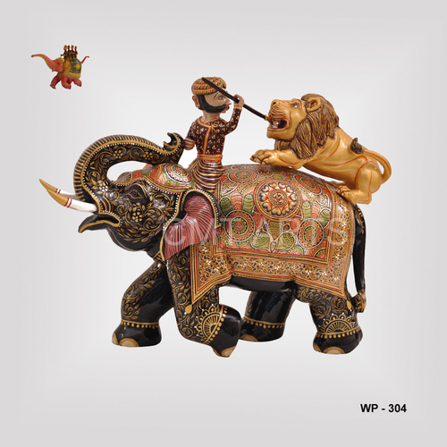 Cedar Wooden Special Painted Elephant