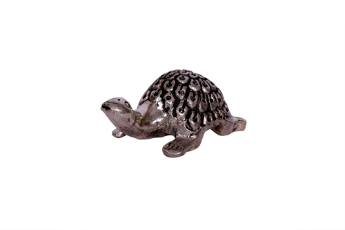 Antique Black Metal Tortoise Statue