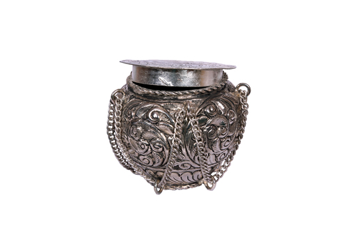 Antique Black Metal Open Dholak