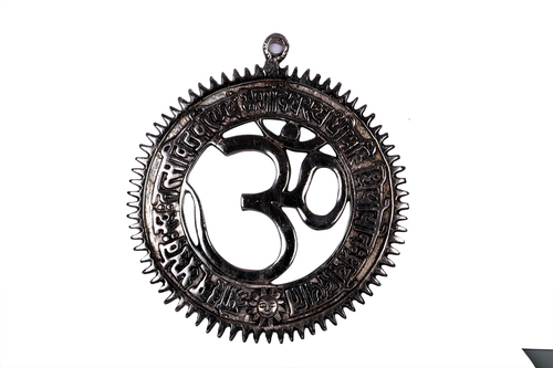 Unique Black Metal Hanging Om