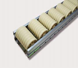 Elastomer Groov Placon PL - 7314EG Series: 73, 34 mm Roller Size, 4.95 mm Pin Diameter | Stainless Steel, 4 Meter Length, 350kg/m Capacity