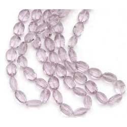 Amethyst Pink Faceted Oval Beads