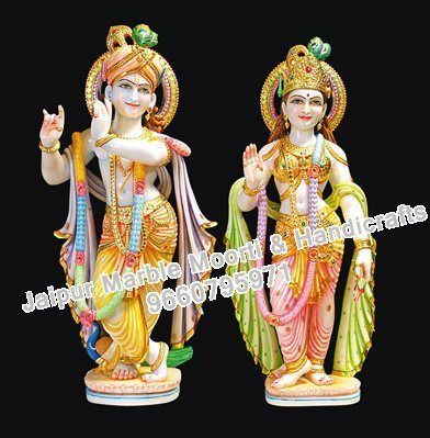 Moorti Marble Krishna Radha