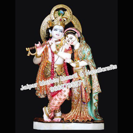 Moorti Marble Krishna Radha