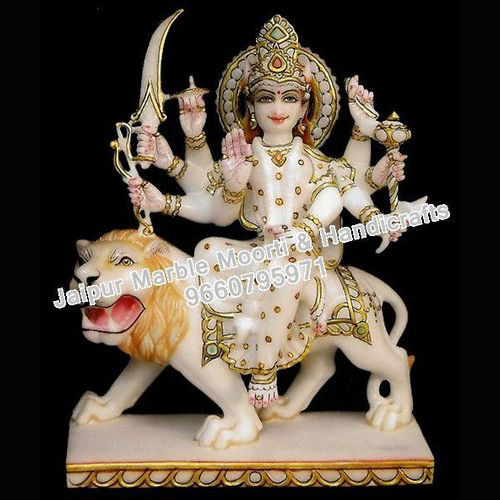 Moorti Marble Durga Statue