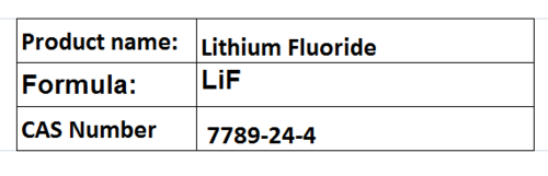 Lithium Fluoride