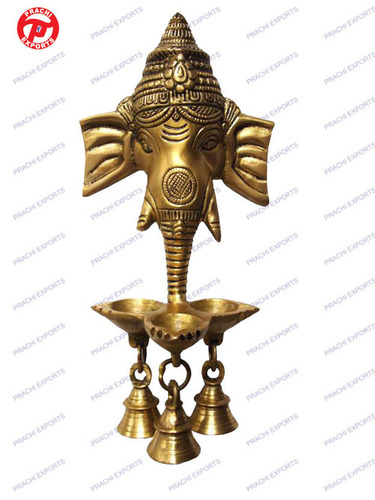 Ganesh Oil Lamp Hanging W / Three Diya