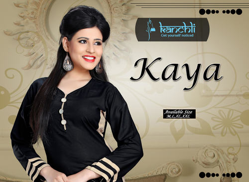 Black Fancy Kurti Length: 42 Inch (In)