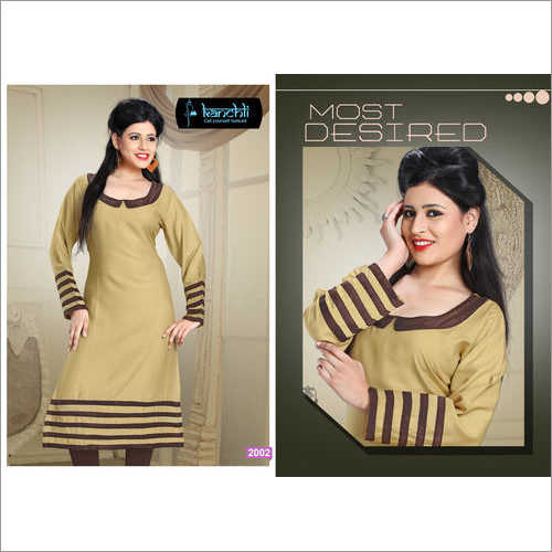 Ladies Rayon Fancy Kurti Length: 42 Inch (In)