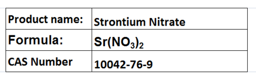 Strontium Nitrate - Crystalline, 10-20 µM, Water Soluble | Red Colorant, Pyrotechnics Oxidizer, Bright Red Flames