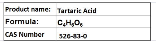 Tartaric Acid - White Crystalline Powder, CAS 526-83-0 | Food Additive, Acidulant, Antioxidant, Leavening Agent